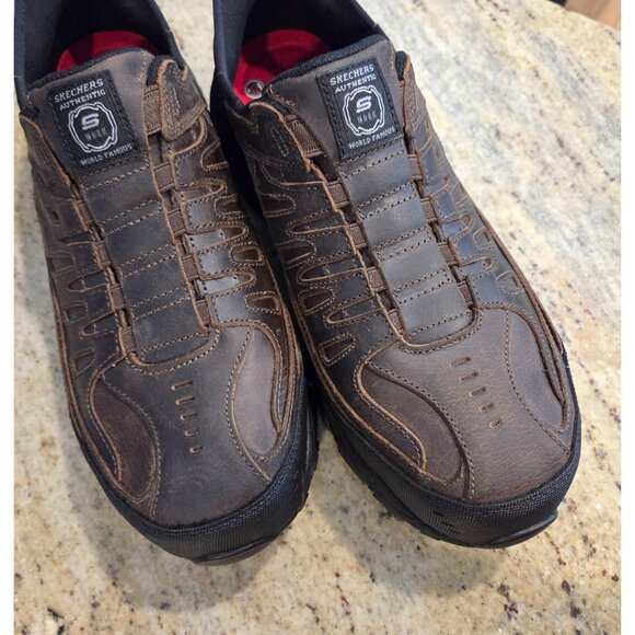 New! Skechers Men\'s Size 8.5 Slip-ins Work: Holdredge Ryker BROWN Hands Free main image 7